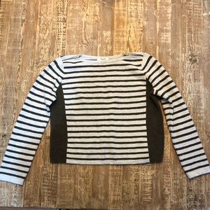 Madewell shoulder zip sweater army green